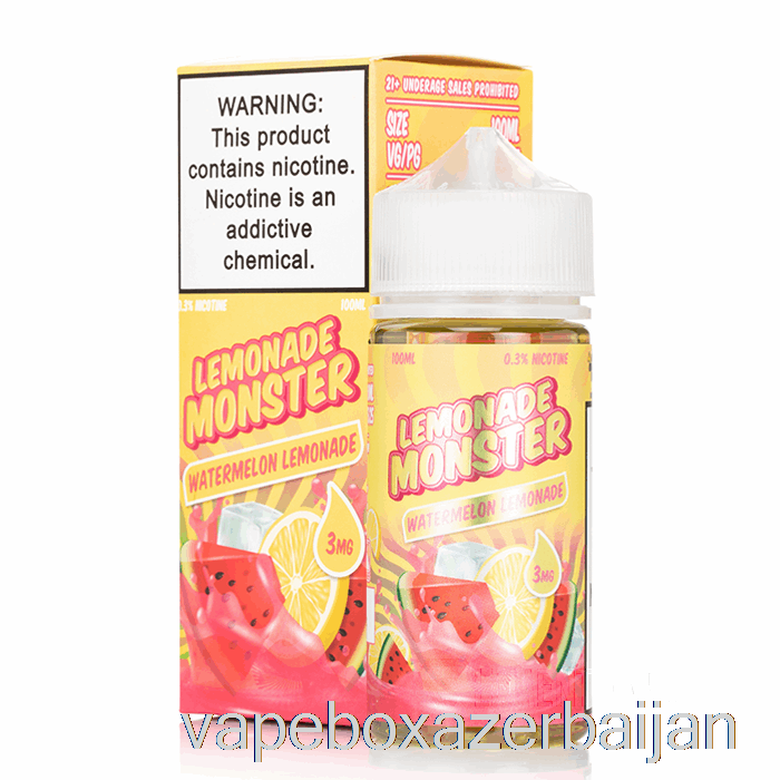 E-Juice Vape Watermelon Lemonade - Lemonade Monster - 100mL 0mg